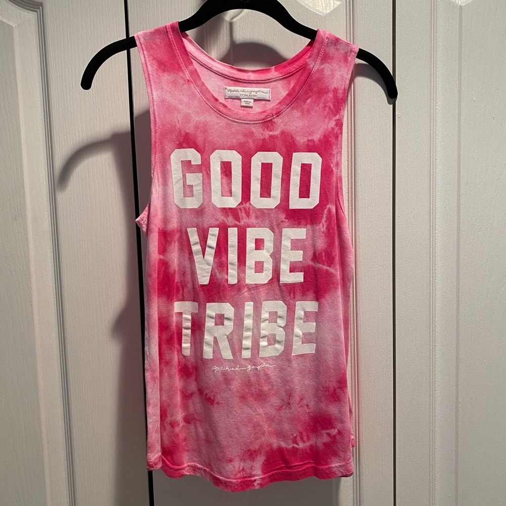 Spiritual Gangster Good Vibe Tribe Tie-Dye Tank